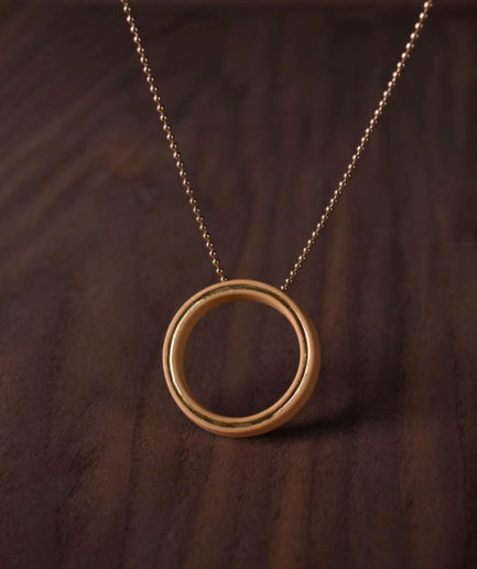 Geometrics ketting Circle oker