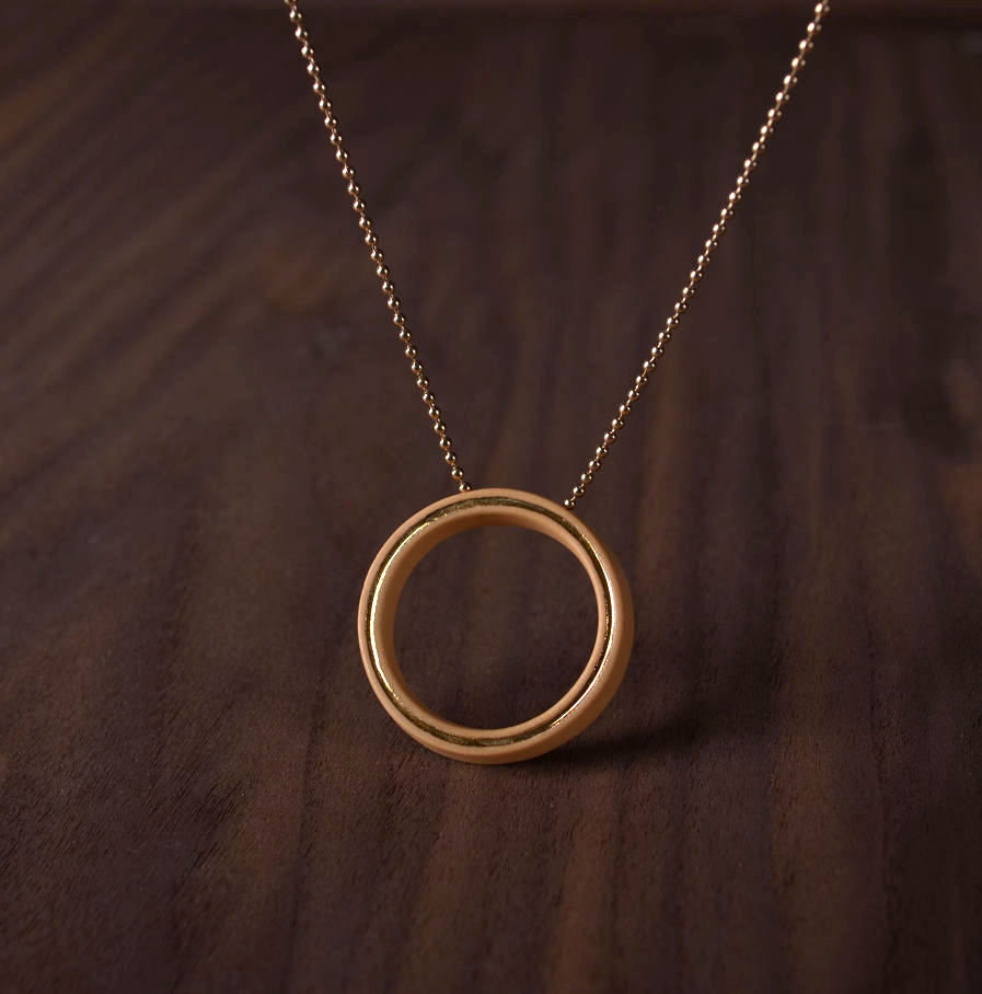 Geometrics ketting Circle oker