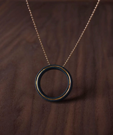 Geometrics ketting Circle zwart