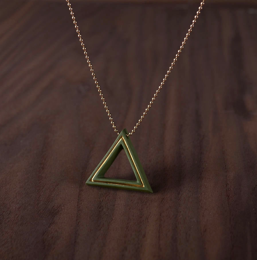 Geometrics ketting Triangle groen